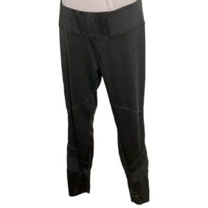REEBOK Black with Fishnet Mesh Yoga Running Workout Leggings Pants Womens Medium